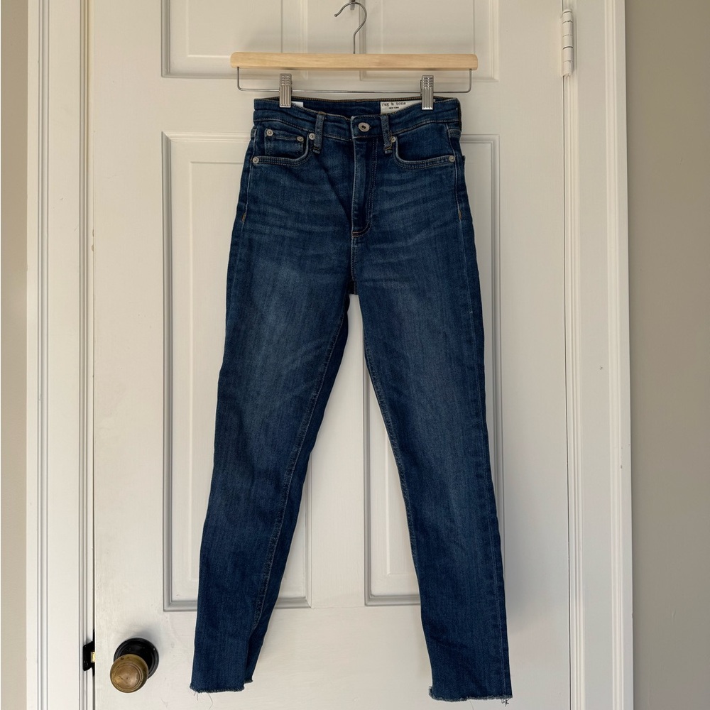 Rag and Bone Nina Skinny high rise ankle jeans
